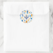 Frohes Chanukka Runder Aufkleber (Tasche)