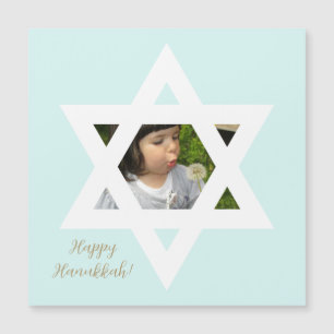 Frohes Chanukka Süßes Kinderfoto Magnetkarte