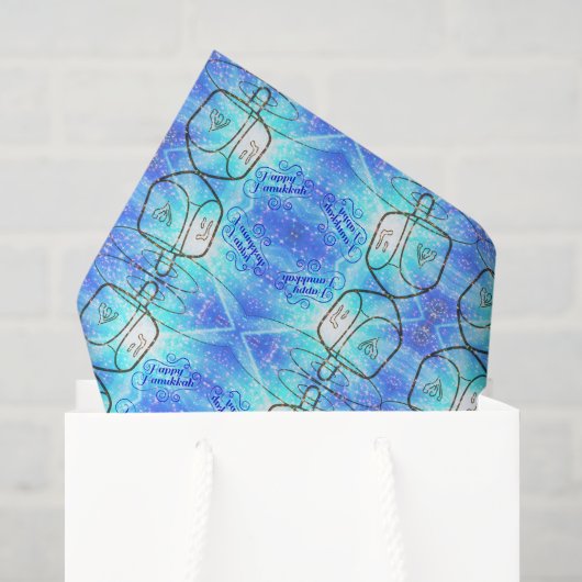 Frohes Chanukka-Tissue-Papier Seidenpapier (Geschenktüte)