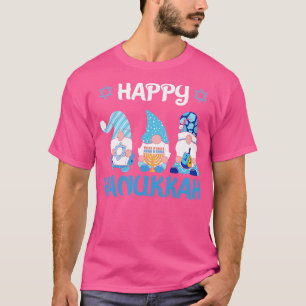 Frohes Chanukka-Weihnachts-Gnom-Gnomies-Menora-Dre T-Shirt