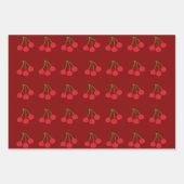 Frohes Cherries Wrapping Paper Geschenkpapier Set (Vorderseite 2)