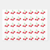 Frohes Cherries Wrapping Paper Geschenkpapier Set (Vorderseite)