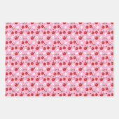 Frohes Cherry Muster - Wrapping Paper Sheet Geschenkpapier Set (Vorderseite)