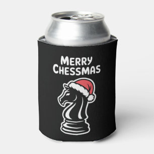Frohes Chessmas Weihnachten Schach Xmas Santa Hut Dosenkühler