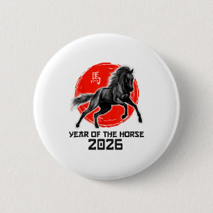 Frohes chinesisches Mondneujahr 2026 Sternzeichen  Button