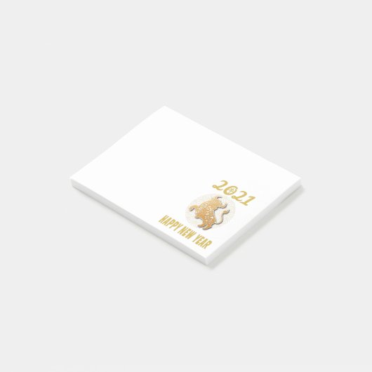 Frohes chinesisches Neujahr 2021 Post-it Klebezettel (angewinkelt)