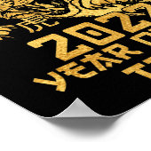 Frohes chinesisches Neujahr 2022 Jahr des Tigers Poster (Ecke)