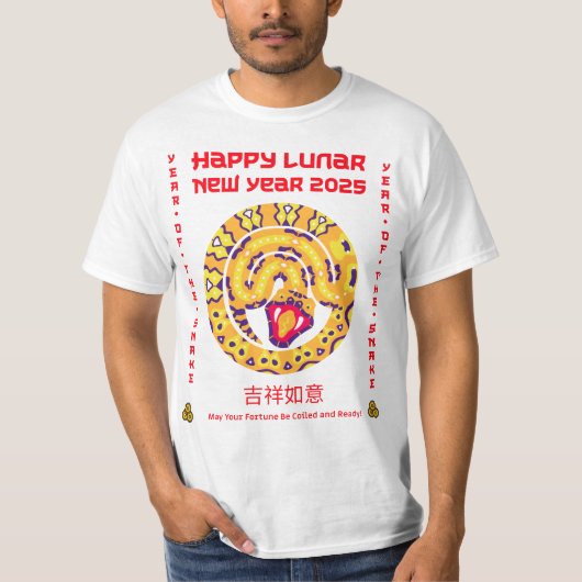 Frohes chinesisches Neujahr 2025 T-Shirt (Vorderseite)
