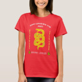 Frohes chinesisches Neujahr 2025 T-Shirt (Vorderseite)