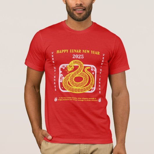 Frohes chinesisches Neujahr 2025 T-Shirt (Vorderseite)