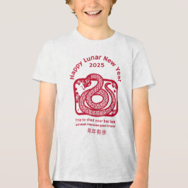 Frohes chinesisches Neujahr 2025 Tri-Blend Shirt
