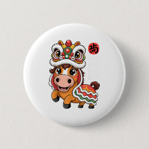 Frohes chinesisches Neujahr 2026 Jahr des Pferdes Button