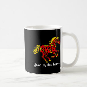 Frohes chinesisches Neujahr 2026 Jahr des Pferdes Kaffeetasse