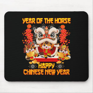 Frohes chinesisches Neujahr 2026 Jahr des Pferdes Mousepad