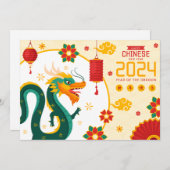 Frohes chinesisches Neujahr des Drachen Feiertagskarte (Vorne/Hinten)