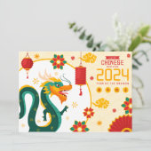 Frohes chinesisches Neujahr des Drachen Feiertagskarte (Stehend Vorderseite)