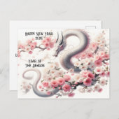 Frohes chinesisches Neujahr des Drachen Postkarte (Vorne/Hinten)