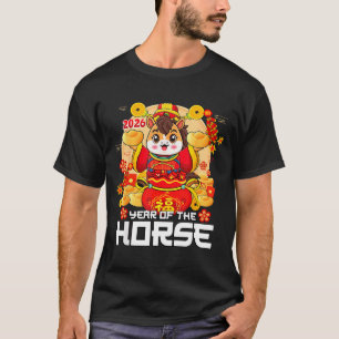 Frohes chinesisches Neujahr des Pferdes 2026 Zod T-Shirt