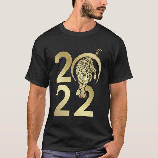 Frohes chinesisches Neujahr des Tiger 2022 T-Shirt (Vorderseite)