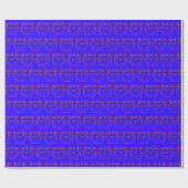 Frohes chinesisches Neujahrsblau Geschenkpapier (Flach)
