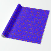 Frohes chinesisches Neujahrsblau Geschenkpapier (Ungerollt)