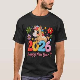 Frohes chinesisches Neujahrsfest 2026 Jahr des Feu T-Shirt