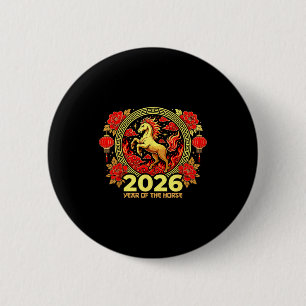 Frohes chinesisches Neujahrsfest des Feuerpferds c Button