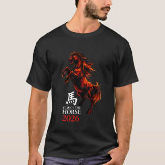 Frohes chinesisches Neujahrsfest des Pferdes 2026 T-Shirt