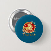 Frohes chinesisches Neujahrsmondkunstwerk Button (Vorne & Hinten)