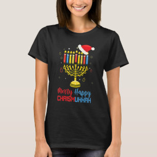 Frohes Chrismukkah Chanukka Weihnachten Jüdisches T-Shirt
