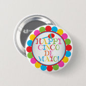 Frohes Cinco De Mayo Button (Vorne & Hinten)