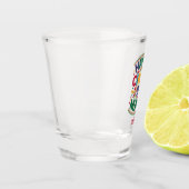 Frohes Cinco de Mayo - Farbige Fiesta mit Datum Schnapsglas (Links)