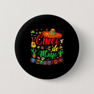 Frohes Cinco de Mayo Fest mexikanische Party 5. Ma Button