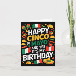 Frohes Cinco de Mayo Geburtstag Tacos Kinder Männe Karte