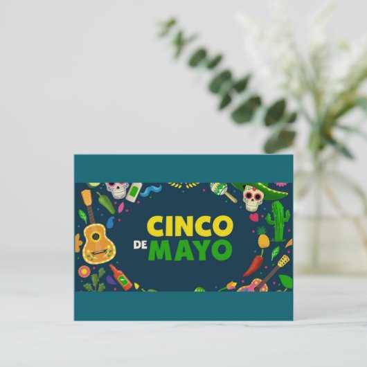 Frohes Cinco de Mayo! Grußkarte Postkarte (Stehend Vorderseite)