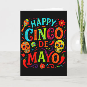 Frohes Cinco De Mayo - Mexikanische Fiesta-Totenko Karte