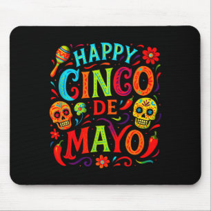 Frohes Cinco de Mayo - mexikanische Fiesta-Totenko Mousepad