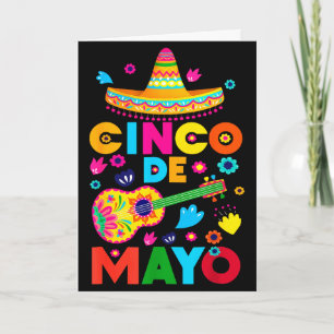 Frohes Cinco de Mayo mexikanischer Sombrero Gitarr Karte