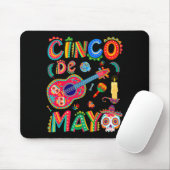 Frohes cinco de mayo mexikanischer Sombrero Gitarr Mousepad (Mit Mouse)