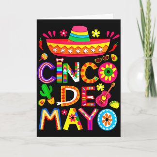 Frohes Cinco de Mayo mexikanischer Sombrero Margar Karte