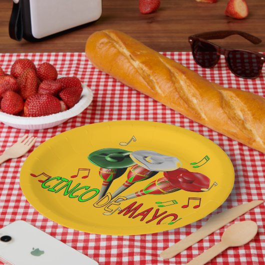 Frohes Cinco de Mayo Pappteller (Picknick)