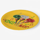 Frohes Cinco de Mayo Pappteller (Schrägansicht)