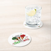 Frohes Cinco de Mayo Runder Pappuntersetzer (Vor Ort)