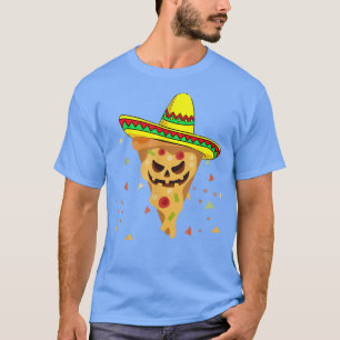 Frohes Cinco De Mayo Süße Pizza Lustige Meico Hut T-Shirt