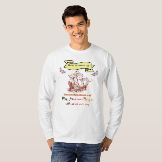 Frohes Columbus-Tag T-Shirt (Vorne ganz)