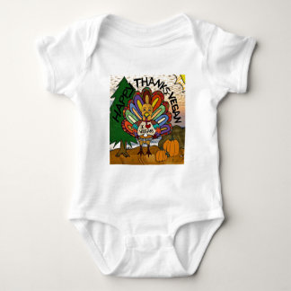 Frohes Dank Vegan Erntedankfest Truthahn Baby Strampler