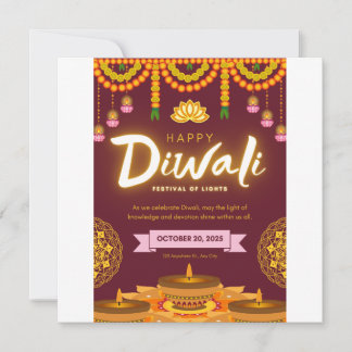 Frohes Diwali, das Fest des Lichts Einladung