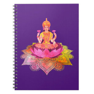 Frohes Diwali - Deepalavi Lakshmi Göttin 4 Notizblock
