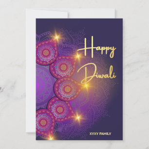 Frohes Diwali Indisches Fest Feiertagskarte