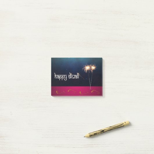 Frohes Diwali - Post-it®-Hinweise Post-it Klebezettel (Auf Schreibtisch)